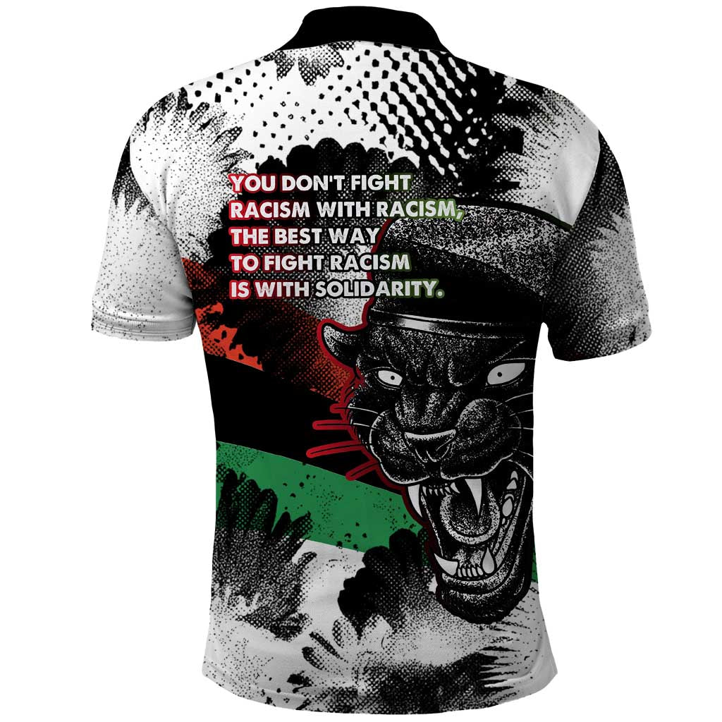 Bobby Seale Polo Shirt Black Panther Artwork Solidarity Quote Revolutionary Civil Rights Tribute - Wonder Print Shop