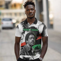 Bobby Seale Polo Shirt Black Panther Artwork Solidarity Quote Revolutionary Civil Rights Tribute - Wonder Print Shop