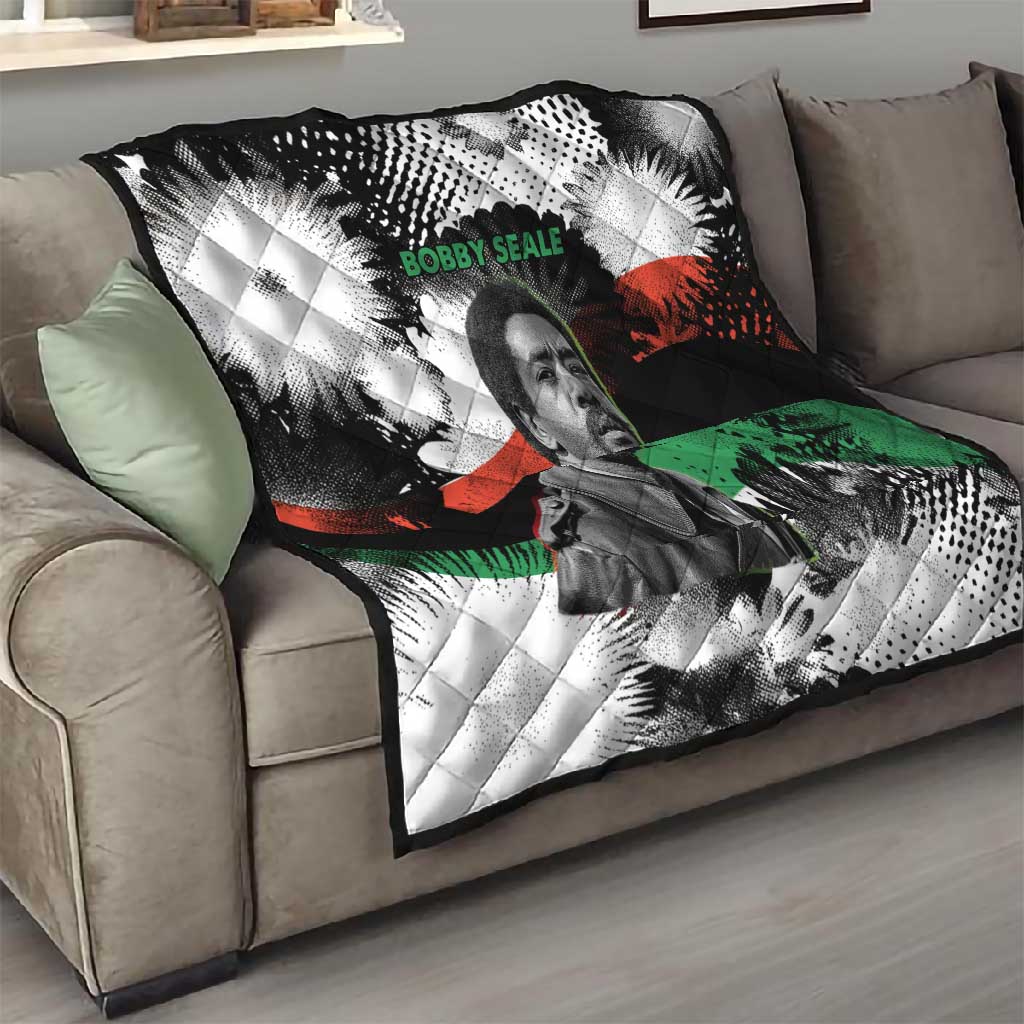 Bobby Seale Quilt Black Panther Artwork Solidarity Quote Revolutionary Civil Rights Tribute - Wonder Print Shop