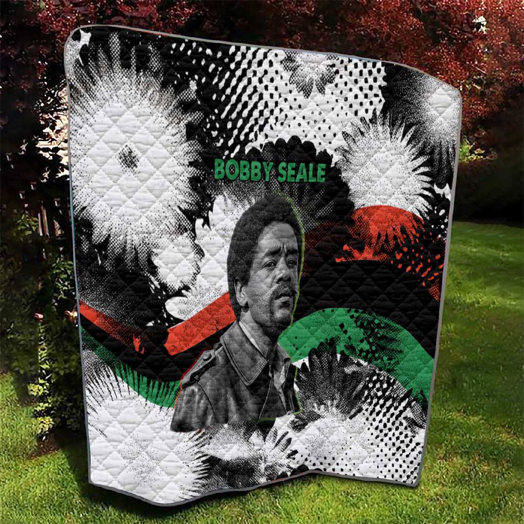 Bobby Seale Quilt Black Panther Artwork Solidarity Quote Revolutionary Civil Rights Tribute - Wonder Print Shop