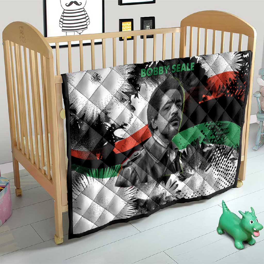 Bobby Seale Quilt Black Panther Artwork Solidarity Quote Revolutionary Civil Rights Tribute - Wonder Print Shop