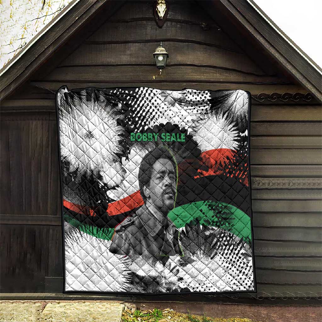 Bobby Seale Quilt Black Panther Artwork Solidarity Quote Revolutionary Civil Rights Tribute - Wonder Print Shop