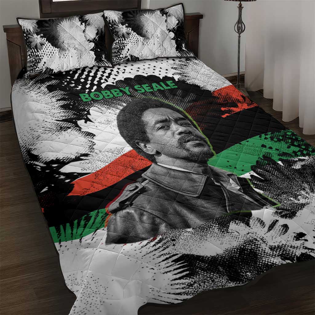 Bobby Seale Quilt Bed Set Black Panther Artwork Solidarity Quote Revolutionary Civil Rights Tribute - Wonder Print Shop