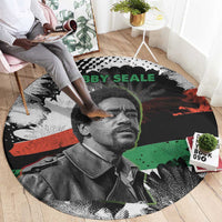 Bobby Seale Round Carpet Black Panther Artwork Solidarity Quote Revolutionary Civil Rights Tribute - Wonder Print Shop