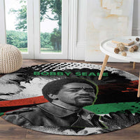 Bobby Seale Round Carpet Black Panther Artwork Solidarity Quote Revolutionary Civil Rights Tribute - Wonder Print Shop