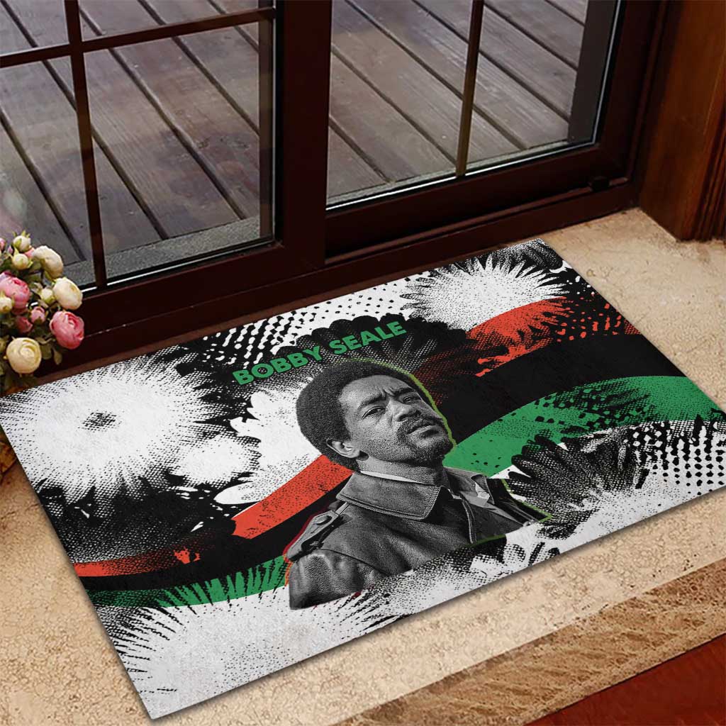 Bobby Seale Rubber Doormat Black Panther Artwork Solidarity Quote Revolutionary Civil Rights Tribute - Wonder Print Shop