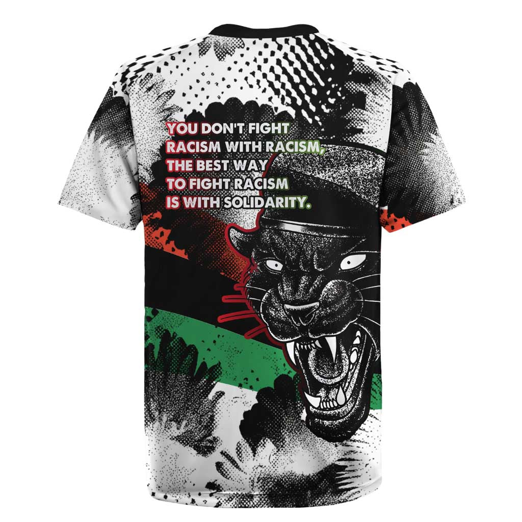 Bobby Seale Rugby Jersey Black Panther Artwork Solidarity Quote Revolutionary Civil Rights Tribute - Wonder Print Shop