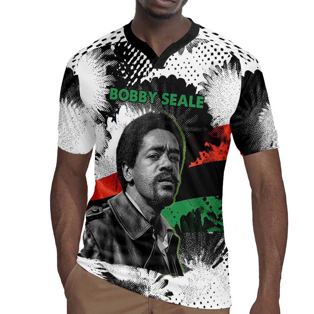 Bobby Seale Rugby Jersey Black Panther Artwork Solidarity Quote Revolutionary Civil Rights Tribute - Wonder Print Shop