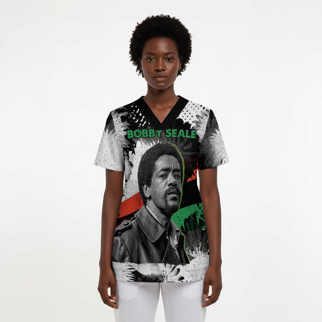 Bobby Seale Scrub Top Black Panther Artwork Solidarity Quote Revolutionary Civil Rights Tribute - Wonder Print Shop