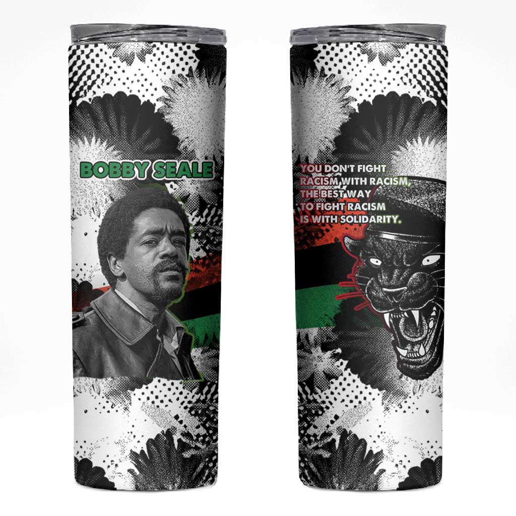 Bobby Seale Skinny Tumbler Black Panther Artwork Solidarity Quote Revolutionary Civil Rights Tribute - Wonder Print Shop