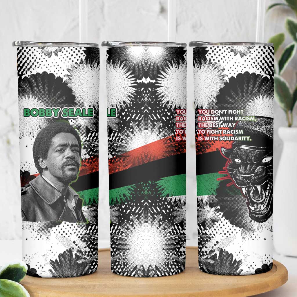 Bobby Seale Skinny Tumbler Black Panther Artwork Solidarity Quote Revolutionary Civil Rights Tribute - Wonder Print Shop
