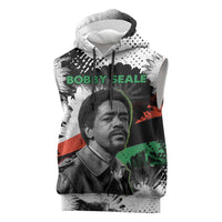 Bobby Seale Sleeveless Hoodie Black Panther Artwork Solidarity Quote Revolutionary Civil Rights Tribute - Wonder Print Shop