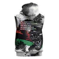 Bobby Seale Sleeveless Hoodie Black Panther Artwork Solidarity Quote Revolutionary Civil Rights Tribute - Wonder Print Shop
