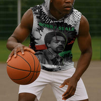 Bobby Seale Sleeveless Hoodie Black Panther Artwork Solidarity Quote Revolutionary Civil Rights Tribute - Wonder Print Shop