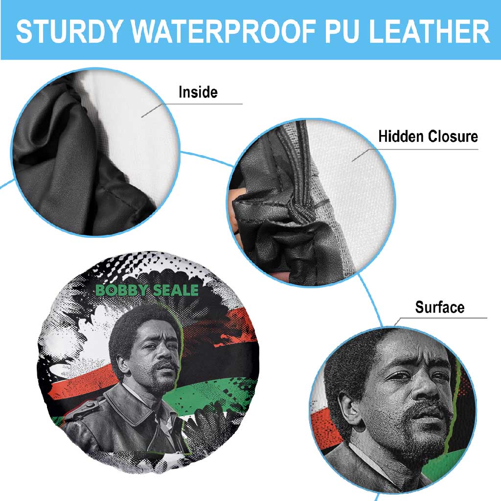 Bobby Seale Spare Tire Cover Black Panther Artwork Solidarity Quote Revolutionary Civil Rights Tribute - Wonder Print Shop