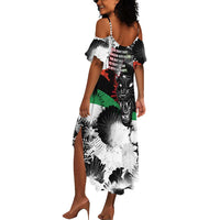 Bobby Seale Summer Maxi Dress Black Panther Artwork Solidarity Quote Revolutionary Civil Rights Tribute - Wonder Print Shop