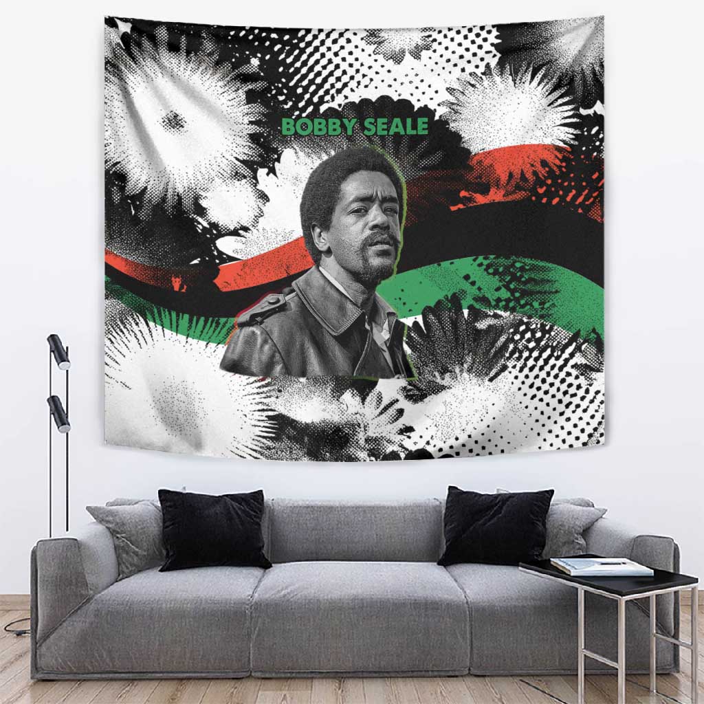 Bobby Seale Tapestry Black Panther Artwork Solidarity Quote Revolutionary Civil Rights Tribute - Wonder Print Shop