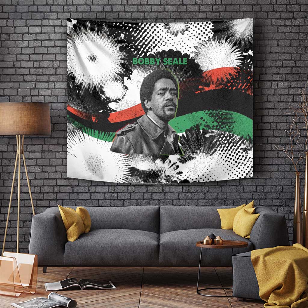 Bobby Seale Tapestry Black Panther Artwork Solidarity Quote Revolutionary Civil Rights Tribute - Wonder Print Shop