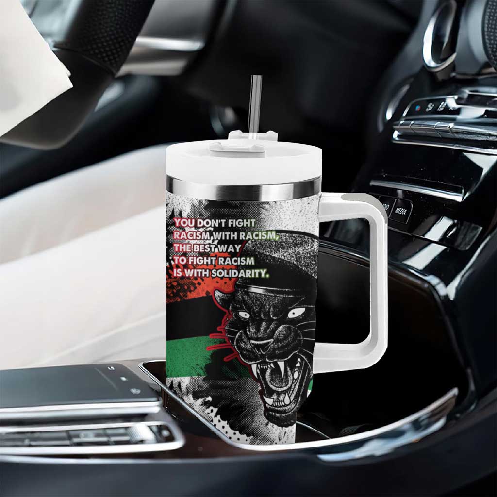 Bobby Seale Tumbler With Handle Black Panther Artwork Solidarity Quote Revolutionary Civil Rights Tribute - Wonder Print Shop