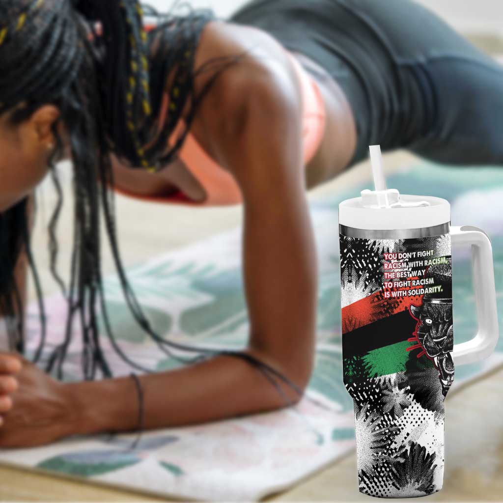 Bobby Seale Tumbler With Handle Black Panther Artwork Solidarity Quote Revolutionary Civil Rights Tribute - Wonder Print Shop