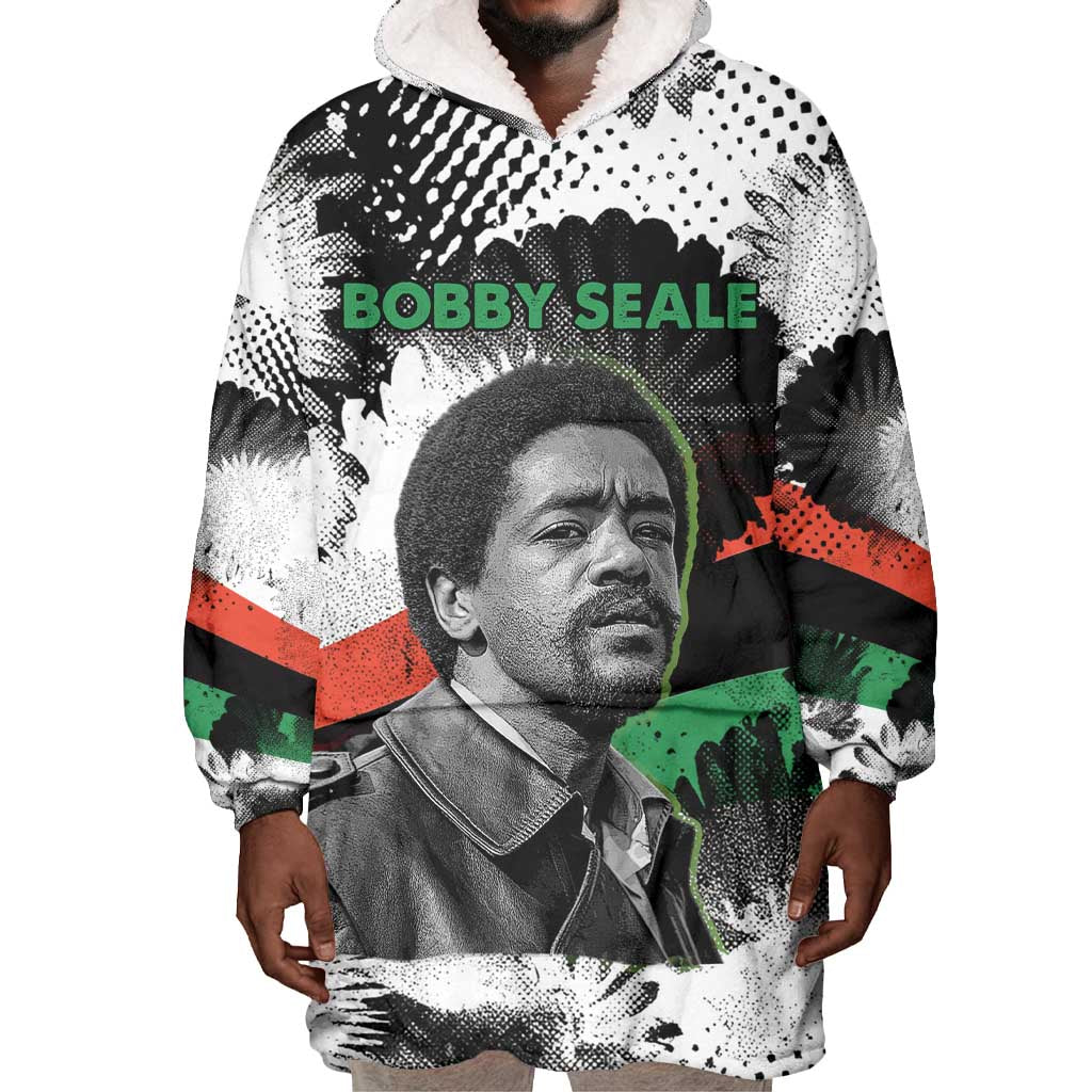 Bobby Seale Wearable Blanket Hoodie Black Panther Artwork Solidarity Quote Revolutionary Civil Rights Tribute - Wonder Print Shop