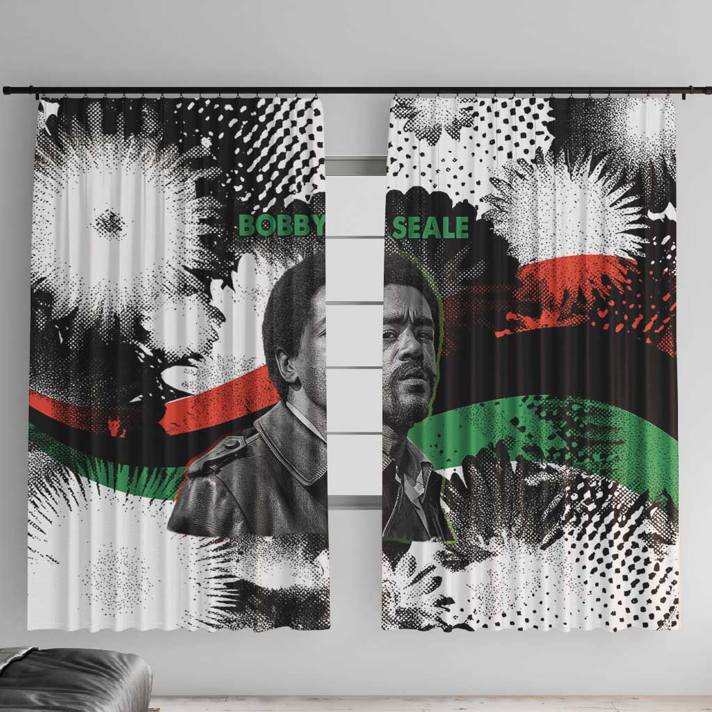 Bobby Seale Window Curtain Black Panther Artwork Solidarity Quote Revolutionary Civil Rights Tribute - Wonder Print Shop