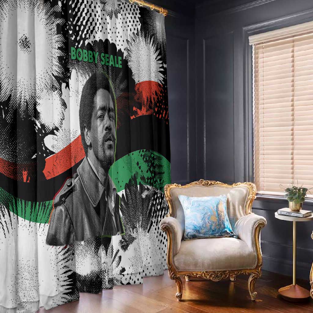 Bobby Seale Window Curtain Black Panther Artwork Solidarity Quote Revolutionary Civil Rights Tribute - Wonder Print Shop