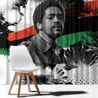 Bobby Seale Window Curtain Black Panther Artwork Solidarity Quote Revolutionary Civil Rights Tribute - Wonder Print Shop