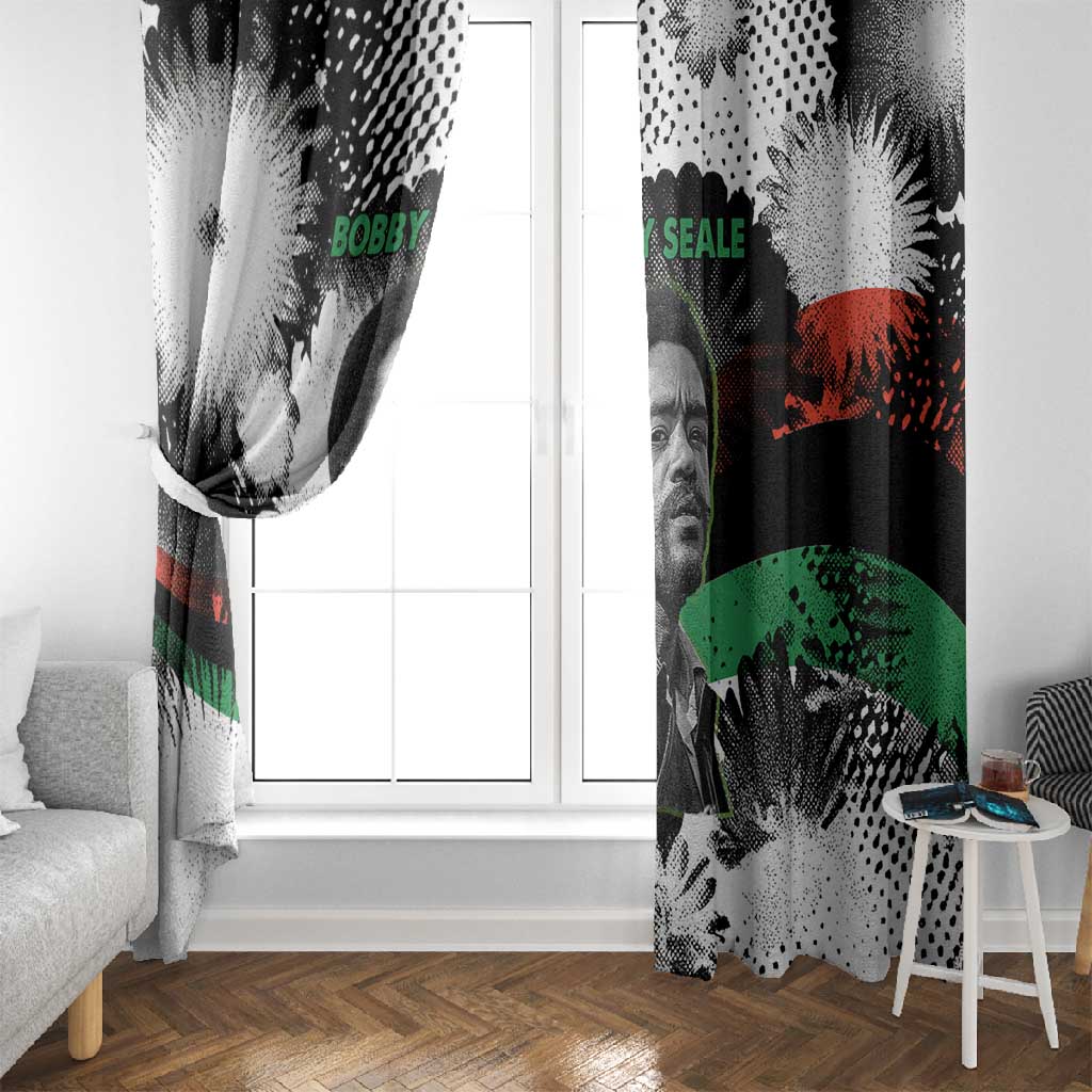 Bobby Seale Window Curtain Black Panther Artwork Solidarity Quote Revolutionary Civil Rights Tribute - Wonder Print Shop