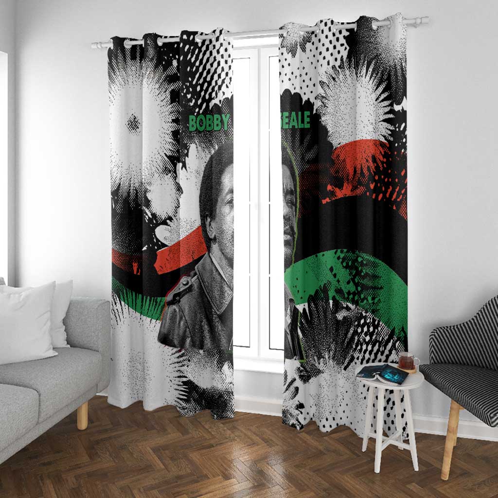Bobby Seale Window Curtain Black Panther Artwork Solidarity Quote Revolutionary Civil Rights Tribute - Wonder Print Shop
