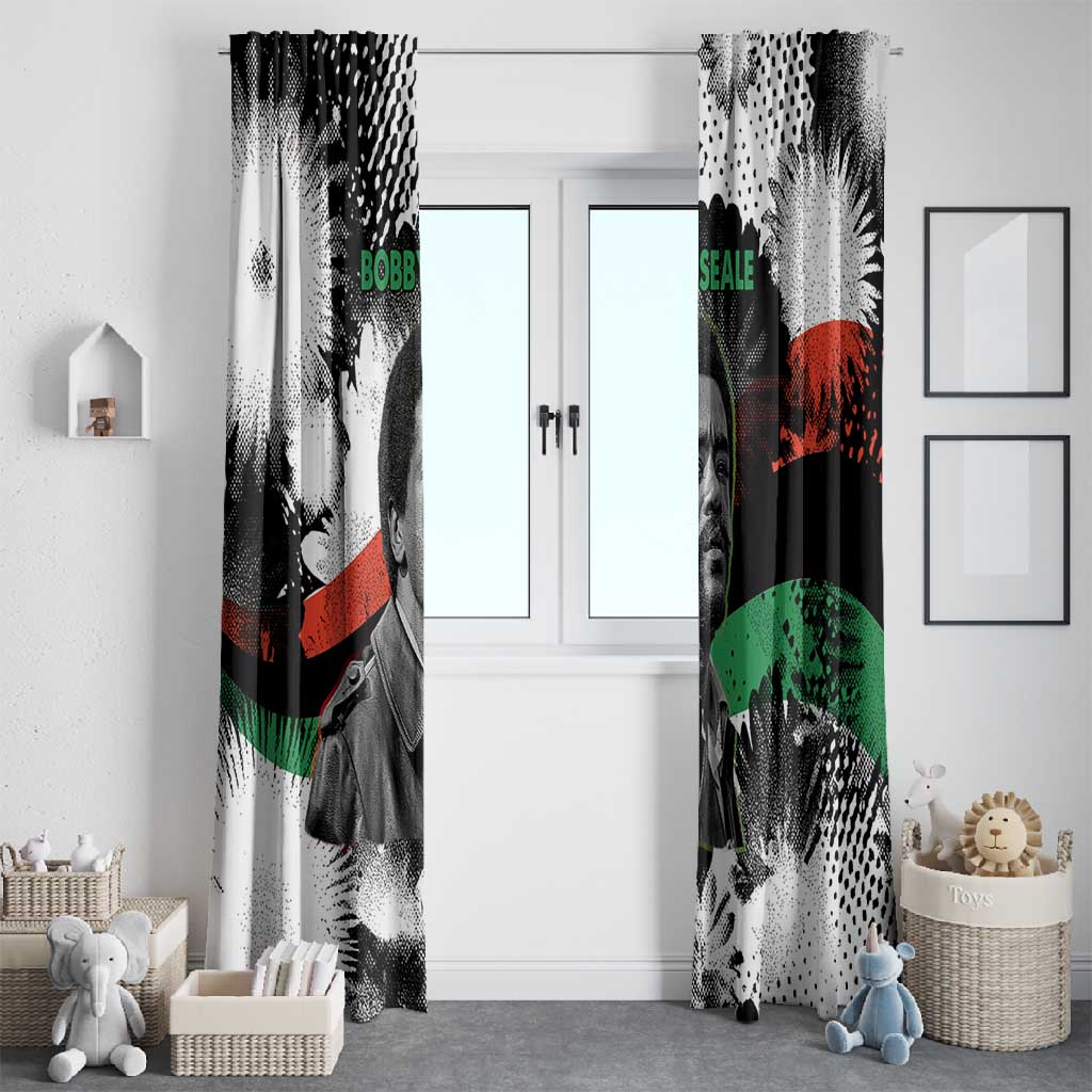 Bobby Seale Window Curtain Black Panther Artwork Solidarity Quote Revolutionary Civil Rights Tribute - Wonder Print Shop