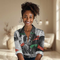 Bobby Seale Women Casual Shirt Black Panther Artwork Solidarity Quote Revolutionary Civil Rights Tribute - Wonder Print Shop