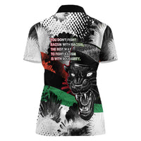 Bobby Seale Women Polo Shirt Black Panther Artwork Solidarity Quote Revolutionary Civil Rights Tribute - Wonder Print Shop