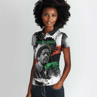 Bobby Seale Women Polo Shirt Black Panther Artwork Solidarity Quote Revolutionary Civil Rights Tribute - Wonder Print Shop
