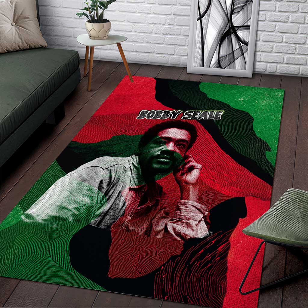 Bobby Seale Area Rug Black Panther Logo Revolutionary Civil Rights Movement Tribute - Wonder Print Shop