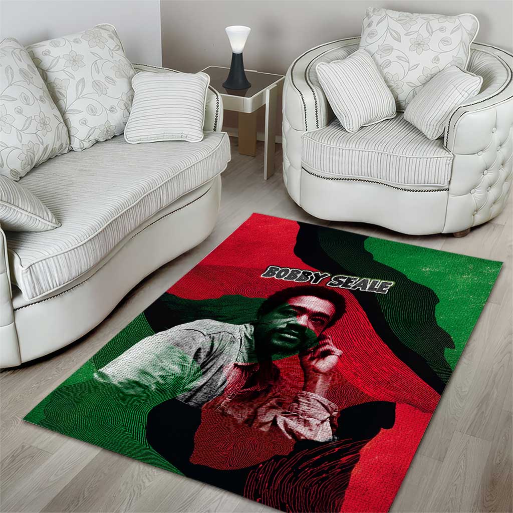 Bobby Seale Area Rug Black Panther Logo Revolutionary Civil Rights Movement Tribute - Wonder Print Shop
