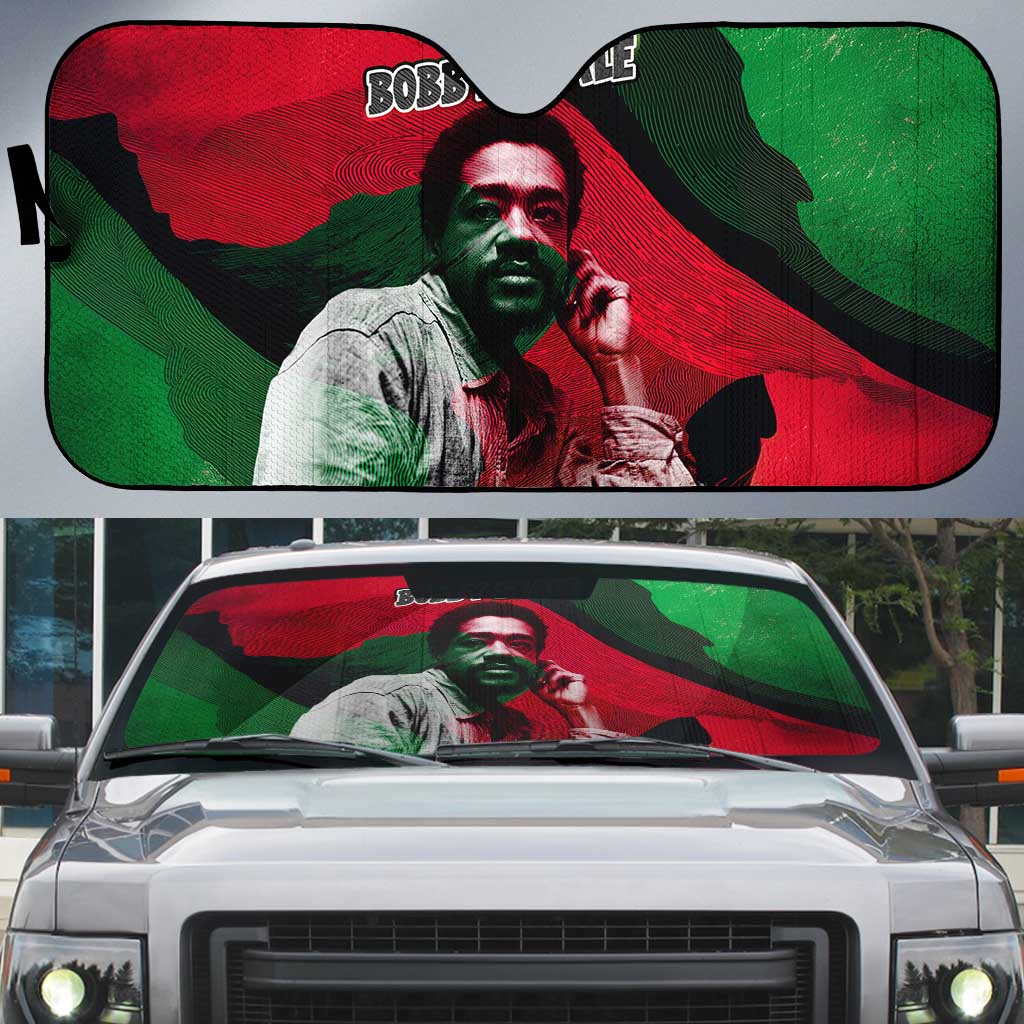 Bobby Seale Auto Sun Shade Black Panther Logo Revolutionary Civil Rights Movement Tribute - Wonder Print Shop