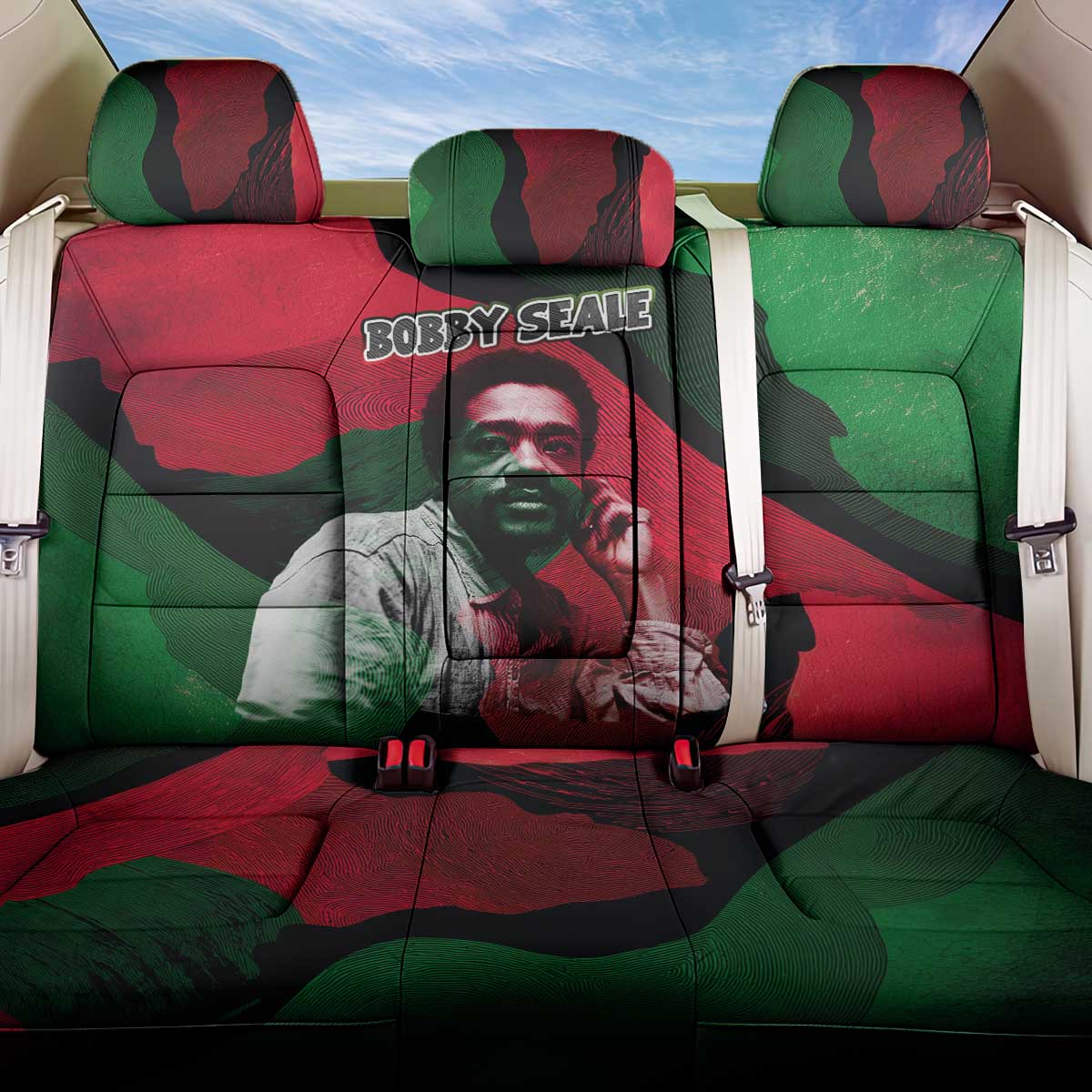 Bobby Seale Back Car Seat Cover Black Panther Logo Revolutionary Civil Rights Movement Tribute - Wonder Print Shop