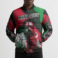 Bobby Seale Bomber Puffer Jacket Black Panther Logo Revolutionary Civil Rights Movement Tribute - Wonder Print Shop