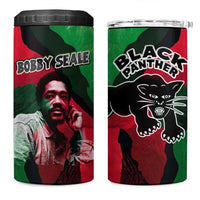 Bobby Seale 4 in 1 Can Cooler Tumbler Black Panther Logo Revolutionary Civil Rights Movement Tribute - Wonder Print Shop