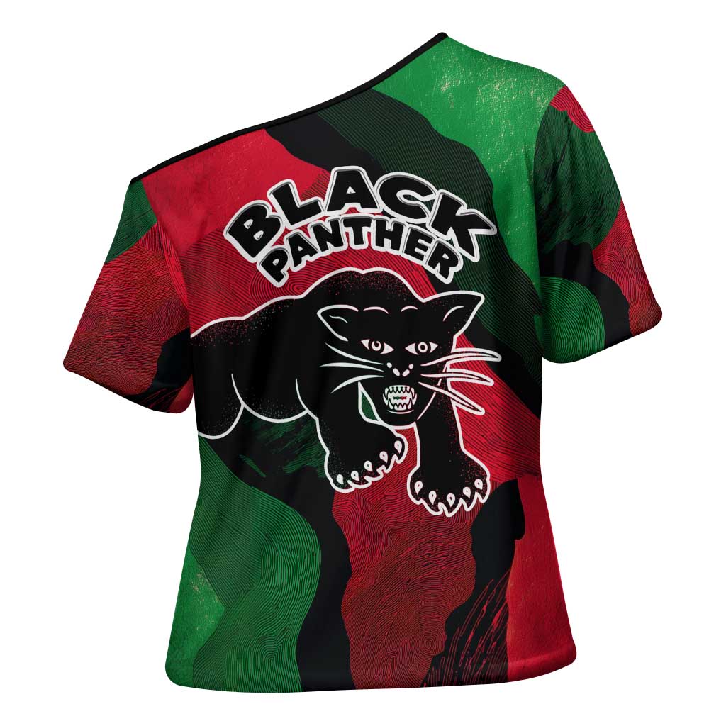 Bobby Seale Cross Shoulder Shirt Black Panther Logo Revolutionary Civil Rights Movement Tribute - Wonder Print Shop