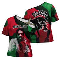Bobby Seale Cross Shoulder Shirt Black Panther Logo Revolutionary Civil Rights Movement Tribute - Wonder Print Shop
