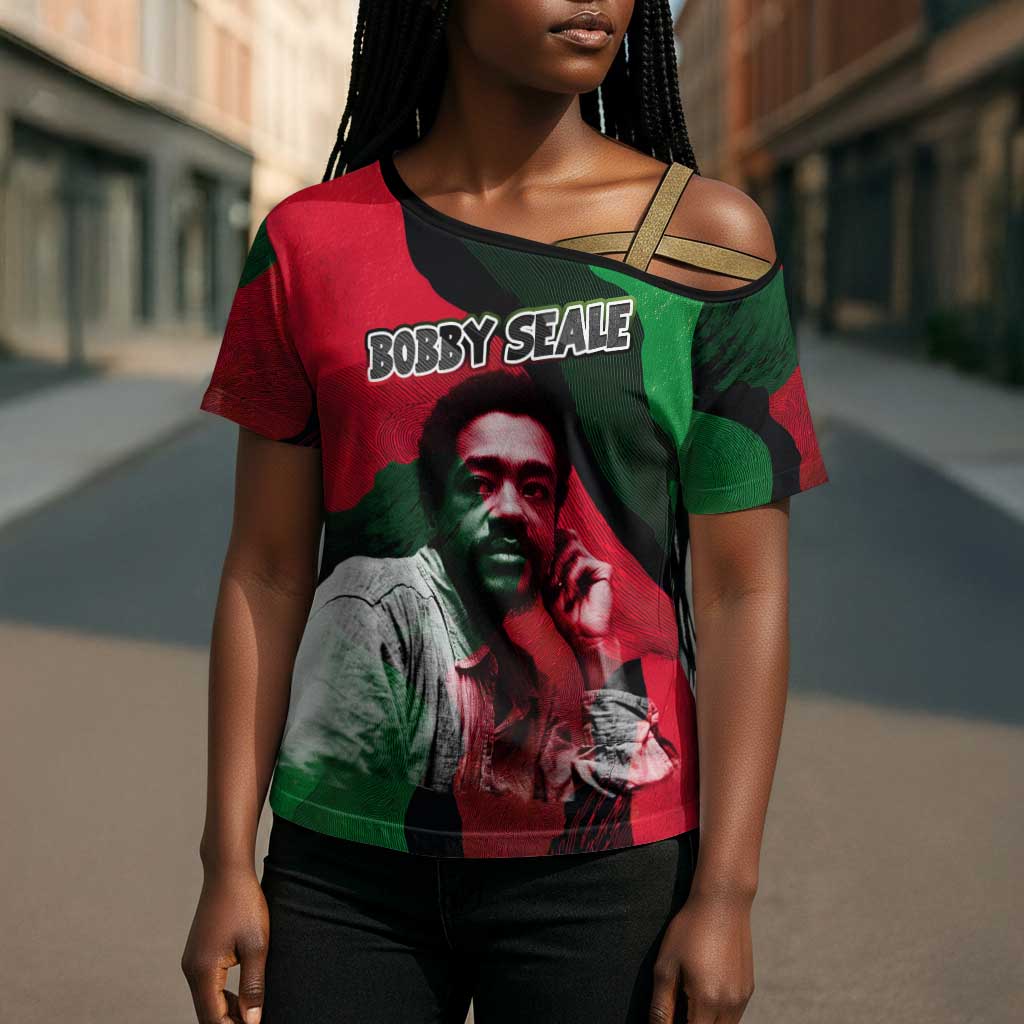 Bobby Seale Cross Shoulder Shirt Black Panther Logo Revolutionary Civil Rights Movement Tribute - Wonder Print Shop
