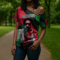 Bobby Seale Cross Shoulder Shirt Black Panther Logo Revolutionary Civil Rights Movement Tribute - Wonder Print Shop