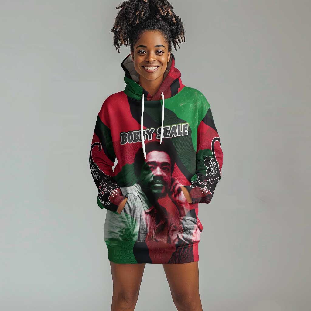 Bobby Seale Hoodie Dress Black Panther Logo Revolutionary Civil Rights Movement Tribute - Wonder Print Shop