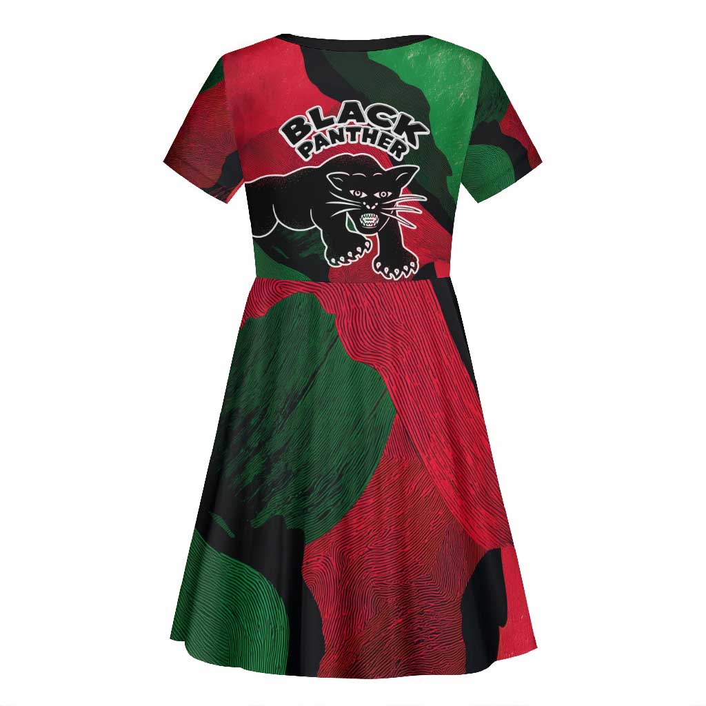 Bobby Seale Kid Short Sleeve Dress Black Panther Logo Revolutionary Civil Rights Movement Tribute - Wonder Print Shop