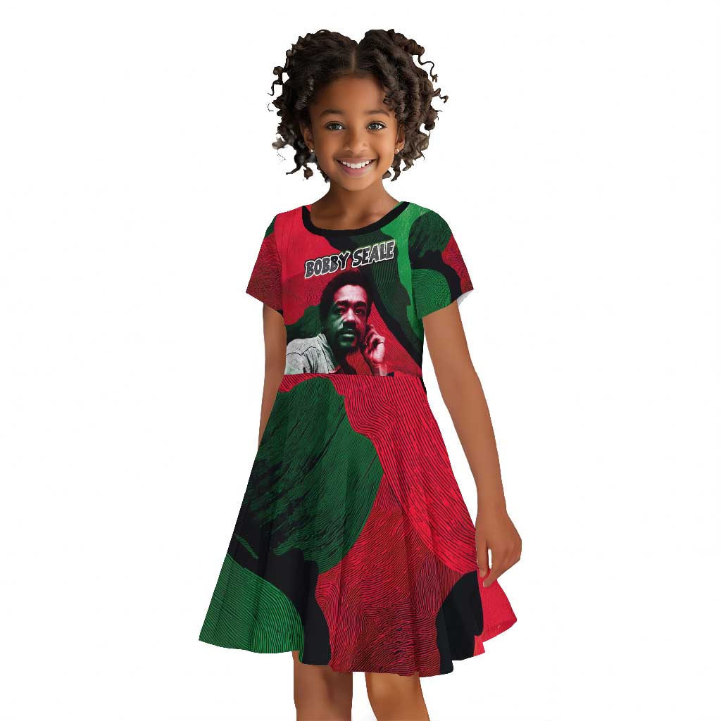 Bobby Seale Kid Short Sleeve Dress Black Panther Logo Revolutionary Civil Rights Movement Tribute - Wonder Print Shop