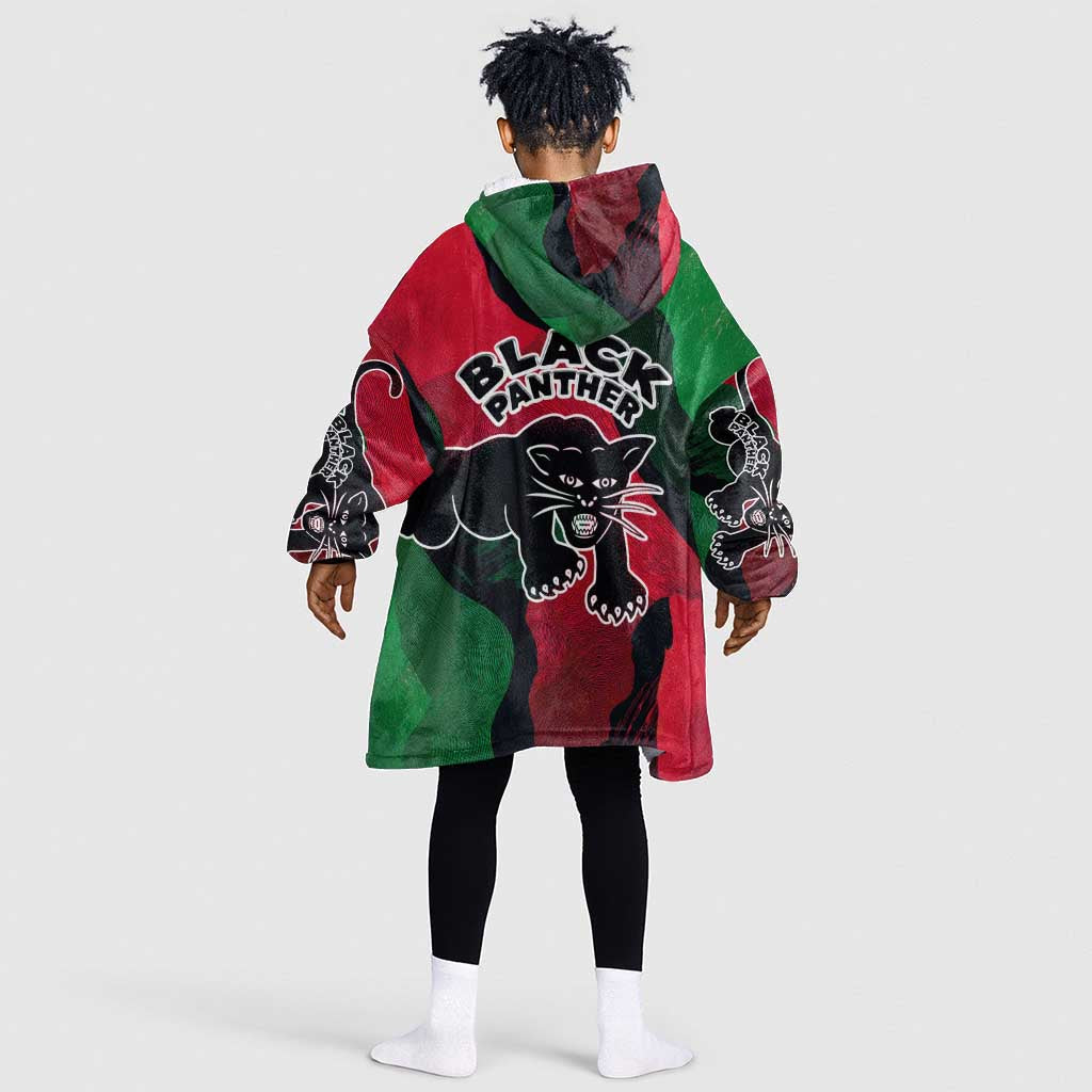 Bobby Seale Kid Wearable Blanket Hoodie Black Panther Logo Revolutionary Civil Rights Movement Tribute - Wonder Print Shop