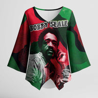 Bobby Seale Kimono Sleeve Blouse Black Panther Logo Revolutionary Civil Rights Movement Tribute - Wonder Print Shop
