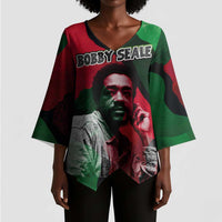Bobby Seale Kimono Sleeve Blouse Black Panther Logo Revolutionary Civil Rights Movement Tribute - Wonder Print Shop